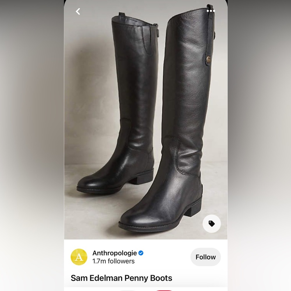 Sam Edelman Black Penny Boots Size 9.5M